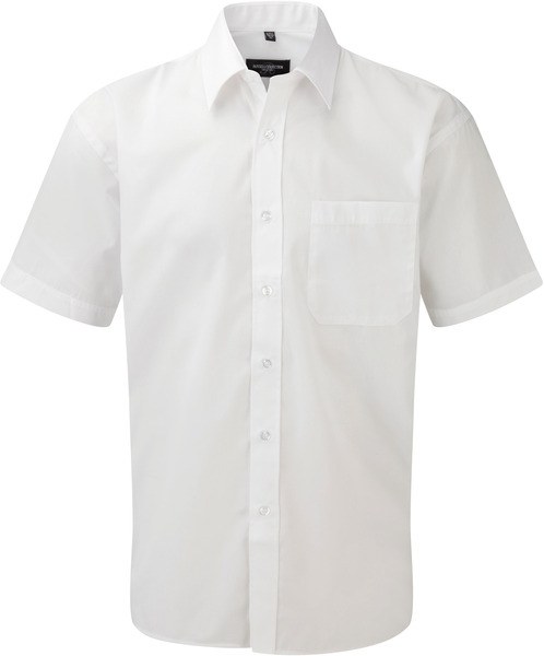 Russell Collection RU935M - Men's Short Sleeve Polycotton Easy Care Poplin Shirt
