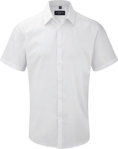 Russell Collection RU963M - Mens' Short Sleeve Herringbone Shirt