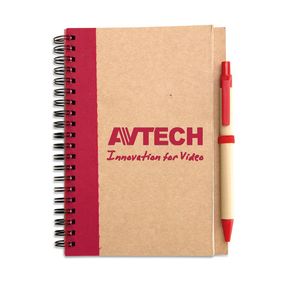 SONORA PLUS Eco-Friendly Recycled Notebook with Pen Set - GiftRetail IT3775