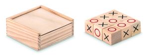 TIC TAC TOE Eco-Friendly Wooden Tic Tac Toe Game Set - GiftRetail MO9493