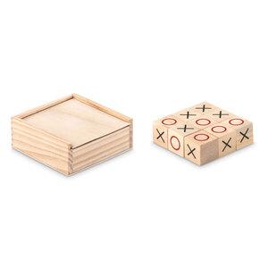 TIC TAC TOE Eco-Friendly Wooden Tic Tac Toe Game Set - GiftRetail MO9493