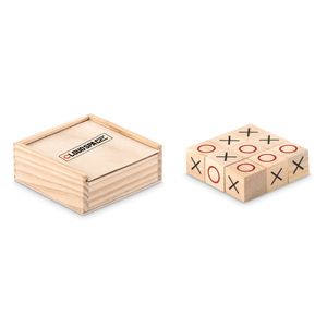 TIC TAC TOE Eco-Friendly Wooden Tic Tac Toe Game Set - GiftRetail MO9493