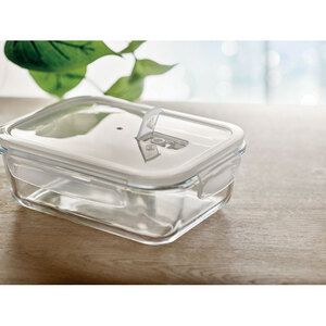 PRAGA LUNCHBOX Airtight 900ml Glass Lunch Box with Microwave-Safe Lid - GiftRetail MO9923