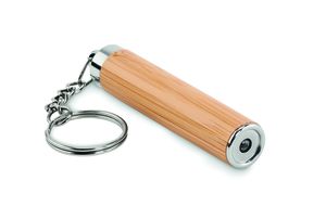 PIANTI Eco-Friendly Bamboo LED Torch with Keyring - GiftRetail MO6894