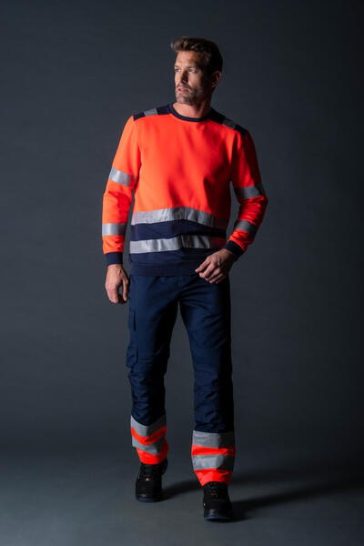 Sweater high vis bicolor unisex sweatshirt