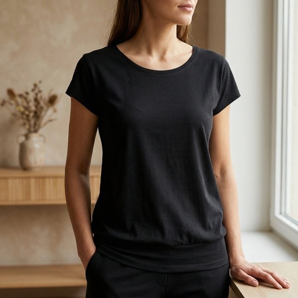 Elegant Women's City T-Shirt with Reinforced Seams