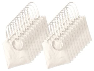 Pack of 200 Label Serie LS42L - Cotton Large Handles Basic Shopper