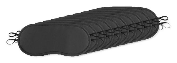 Pack of 10 GiftRetail MO9233 - BONNE NUIT Luxury Polyester Sleep Eye Mask for Restful Nights