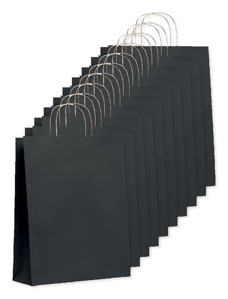 Pack of 100 GiftRetail MO6174 - PAPER TONE L Eco-Friendly Large European Gift Paper Bag 90gsm