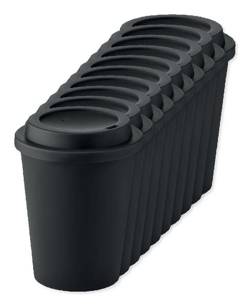 Pack of 10 GiftRetail MO6582 - NOLA Insulated Reusable 300ml Travel Coffee Cup with Lid