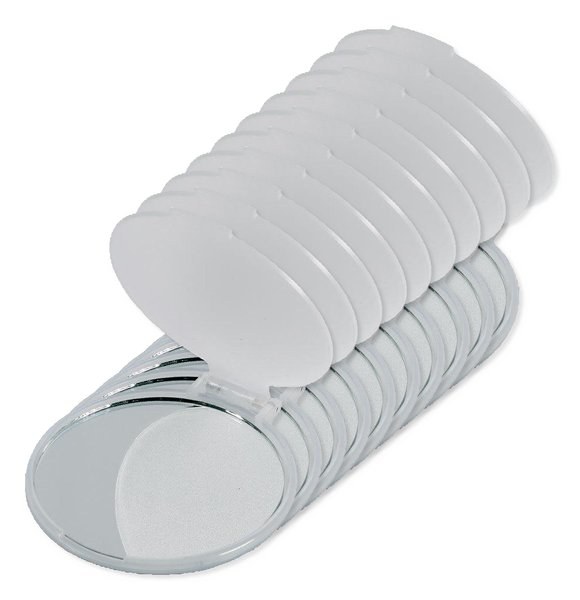 Пакет от 10 GiftRetail KC2466 - MIRATE Compact Single-Sided Plastic Make-Up Mirror