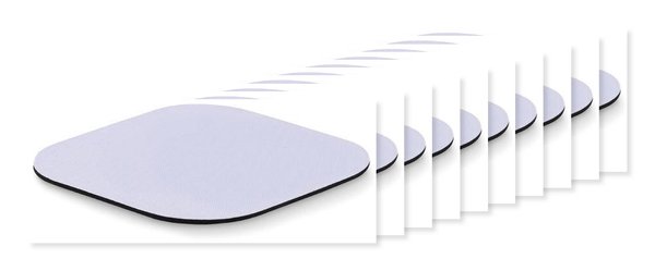 Pack of 10 GiftRetail MO6474 - LIENZO Durable Polyester Sublimation Coaster with Rubber Base