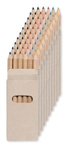 Pack of 10 GiftRetail KC2478 - ABIGAIL Premium 6-Pack Colored Pencils in Compact Abigail Box